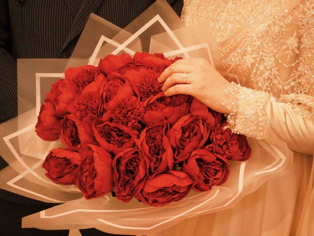 Buket bunga peony