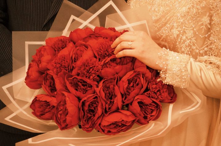 Buket bunga peony