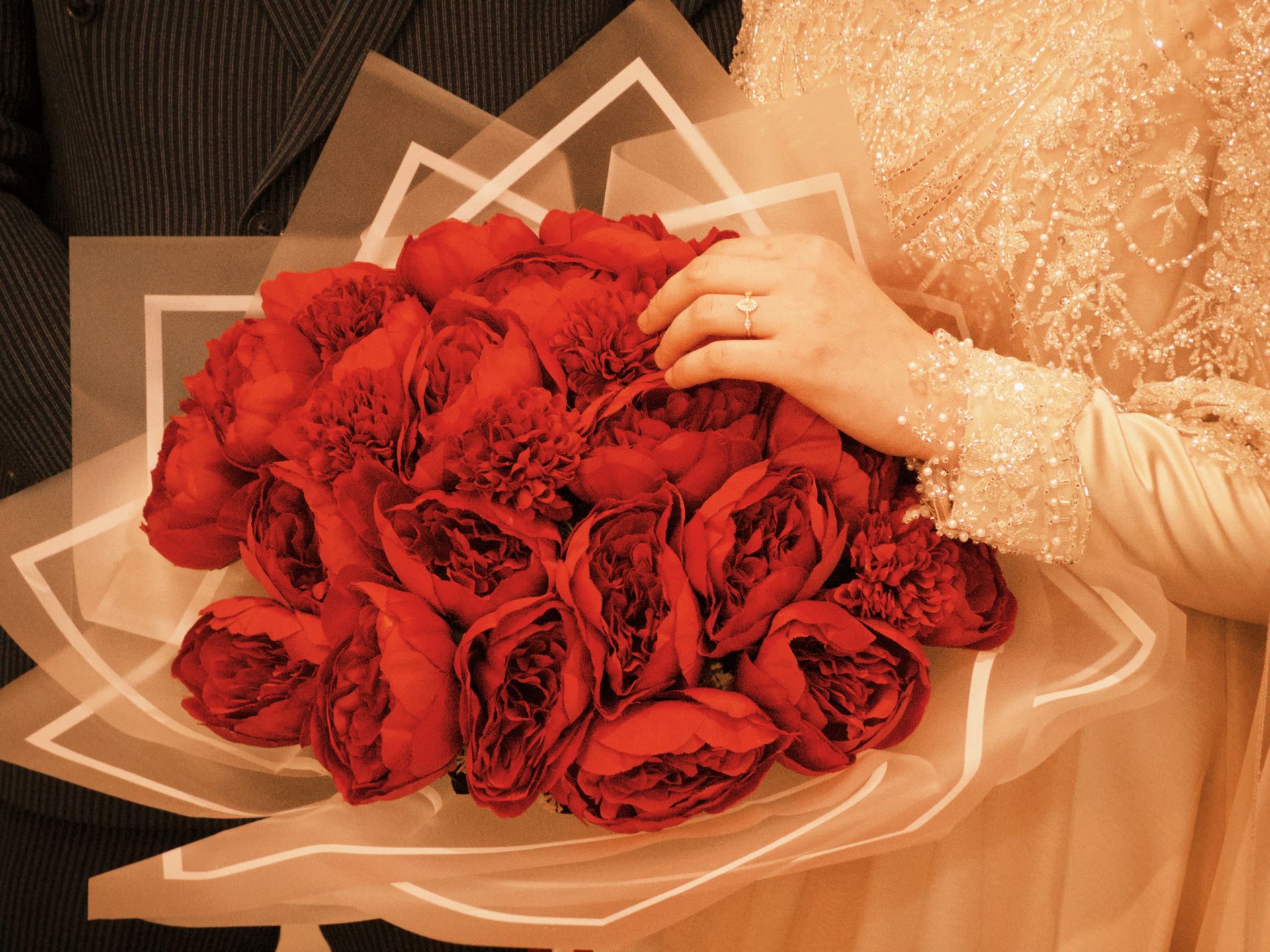 Buket bunga peony